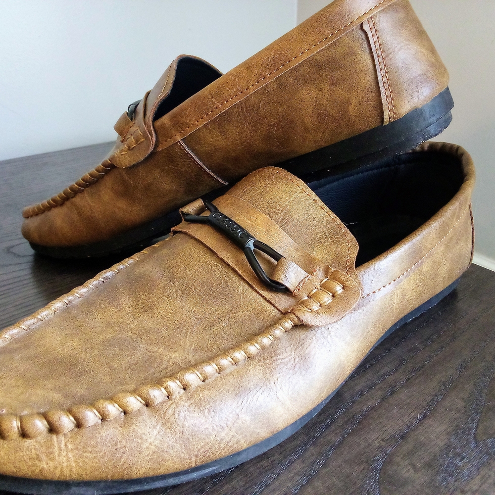 Elegant Tan Leather Loafers for Men